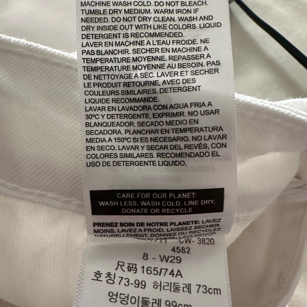 Signature by Levis womens mid rise skinny crop size 8 white - Picture 4 of 5